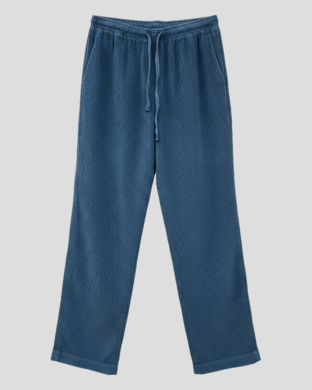 Hartford | Seersucker Velvet Straight Pants - Steel-Blue 41-Steel-Blue