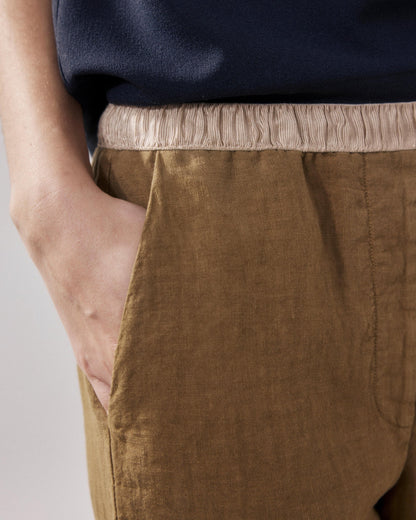 HARTFORD | Pirol Cigarette Pant - Linen with Lurex Waist