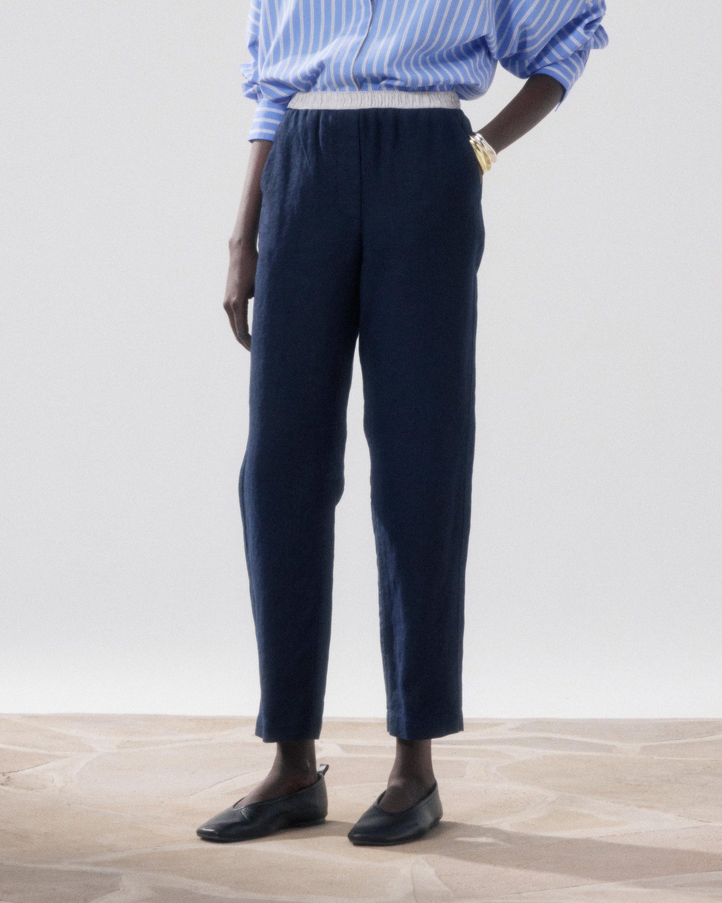 HARTFORD | Pirol Linen Cigarette Pants - 7/8 Length