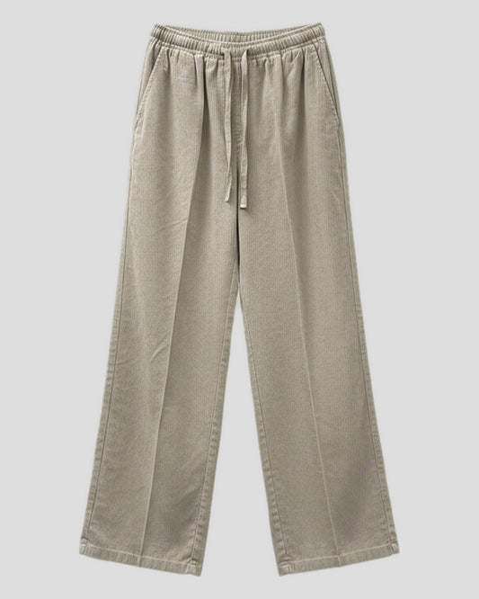 Hartford | Plumiel Corduroy Wide-Leg Pant - Beige