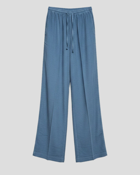 Hartford | Plumiel Wide-Leg Corduroy Pants - Steel Blue