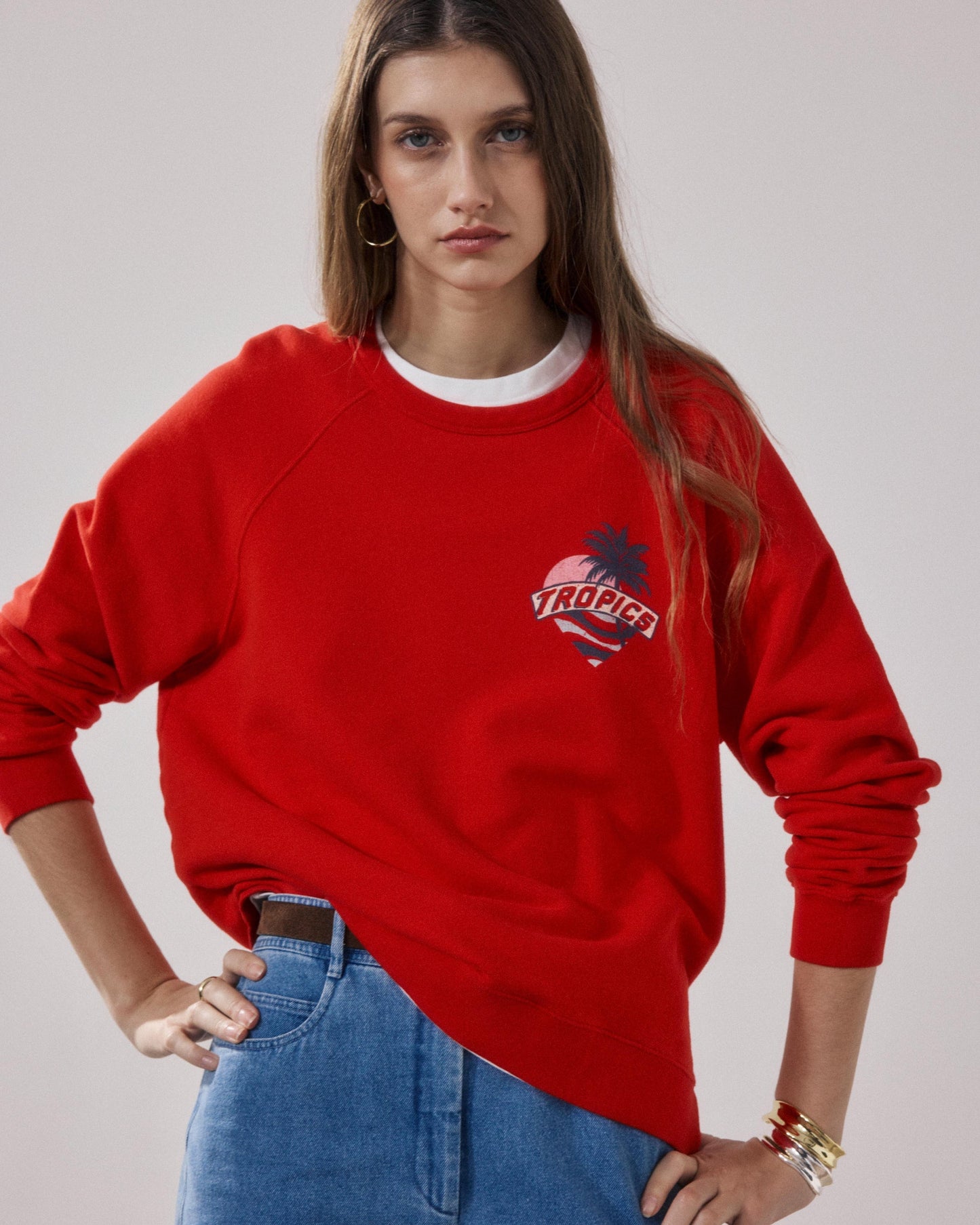 Sweatshirt Tatropic Bfuc512 05-Tomato