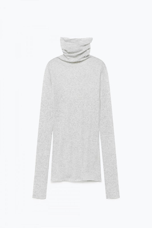 American Vintage | Massachusetts Long-Sleeved T-Shirt - Heather-Grey