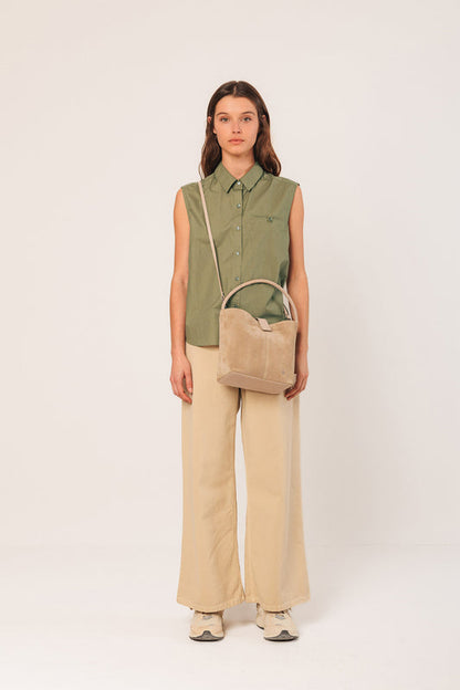 Regular Poplin Shirt Ad101s Verde-Safari