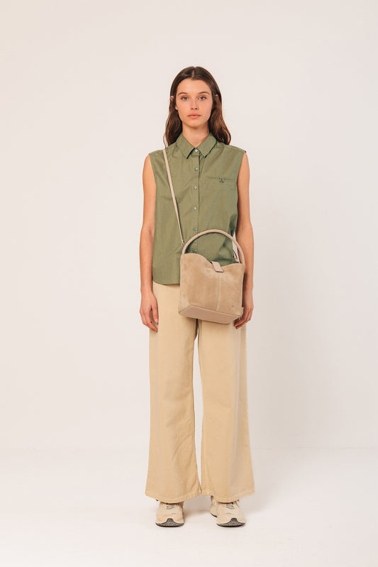 Regular Poplin Shirt Ad101s Verde-Safari