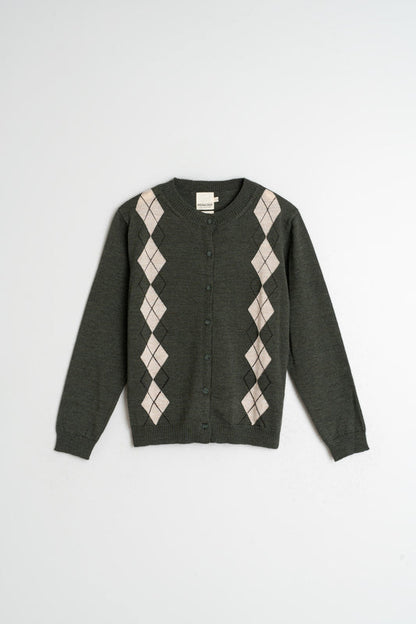 Merino Argyle Jacket Ax516 Oliva