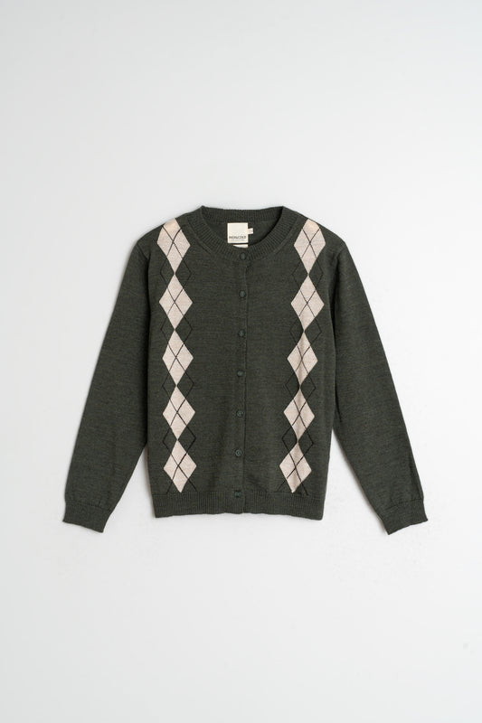 Merino Argyle Jacket Ax516 Oliva