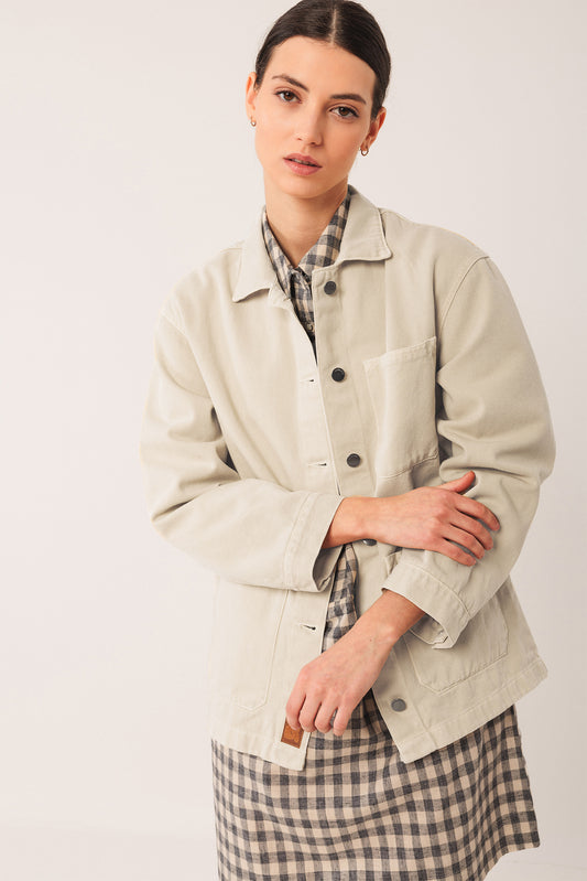 Twill Overshirt Bb305 Crema