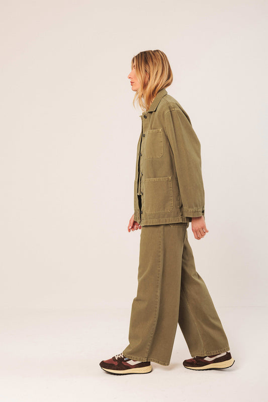 Twill Overshirt Bb305 Oliva