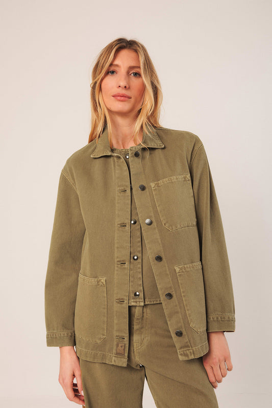 Twill Overshirt Bb305 Oliva