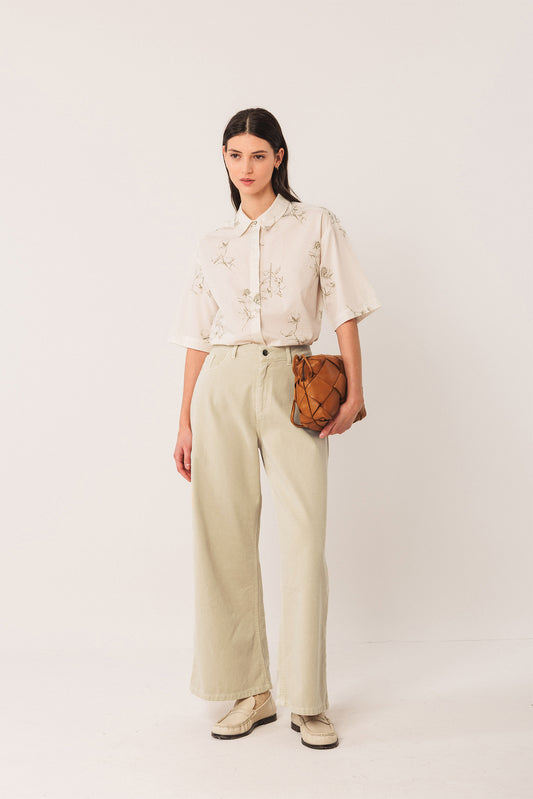 Wide-leg Pants Bb307 Crema
