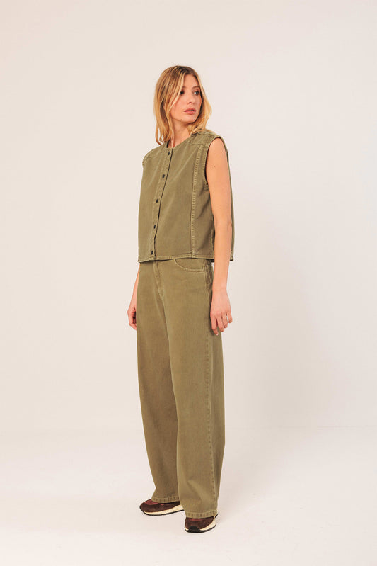 Wide-leg Pants Bb307 Oliva
