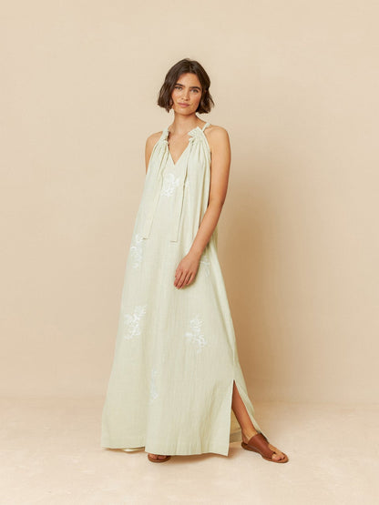 Halter Collar Dress Mc240 Agua