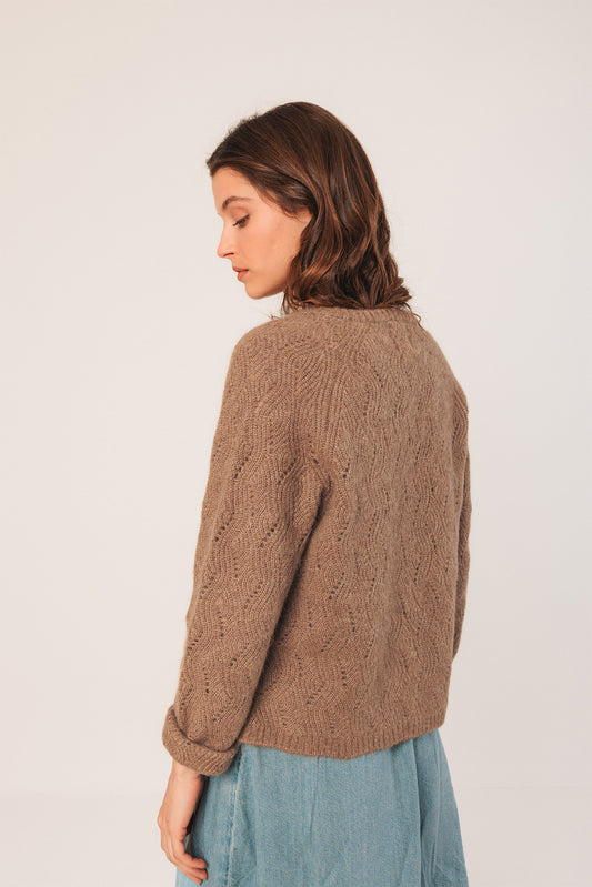 Crochet Jacket Nj465 Camel