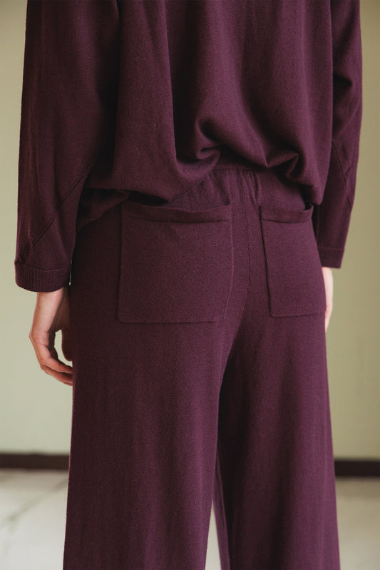 Wide-knit Pant Rd481 Berenjena