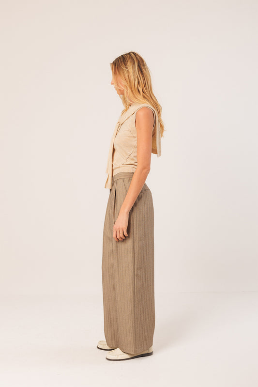 Vest With Tied Sweat Rd482 Beige