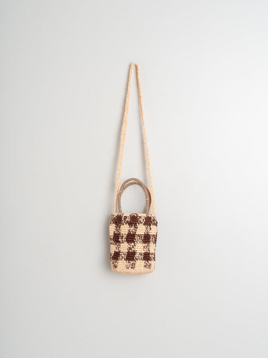 Raffia Bucket Bag Rk716 Chocolate