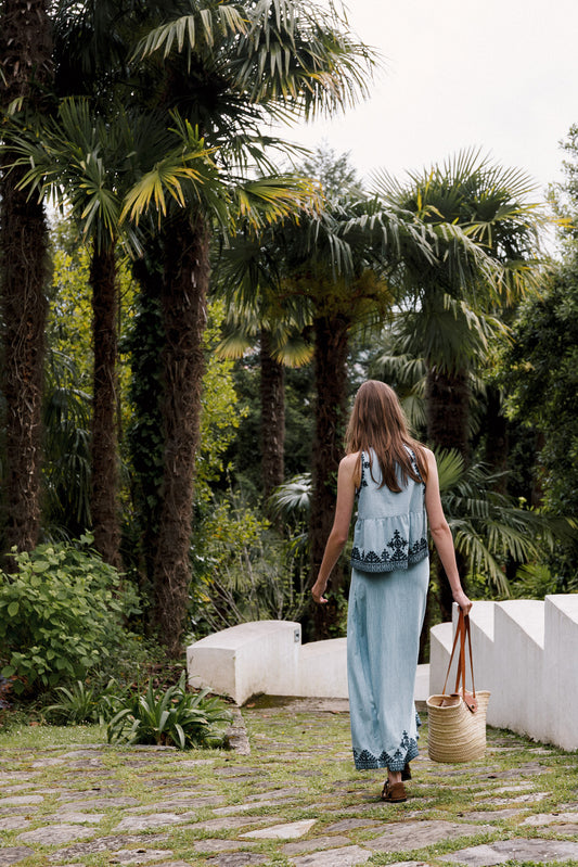 Embroidered Maxi Ski Sk126 Super-Stone