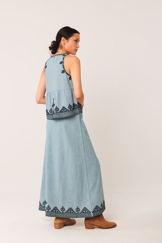 Embroidered Maxi Ski Sk126 Super-Stone