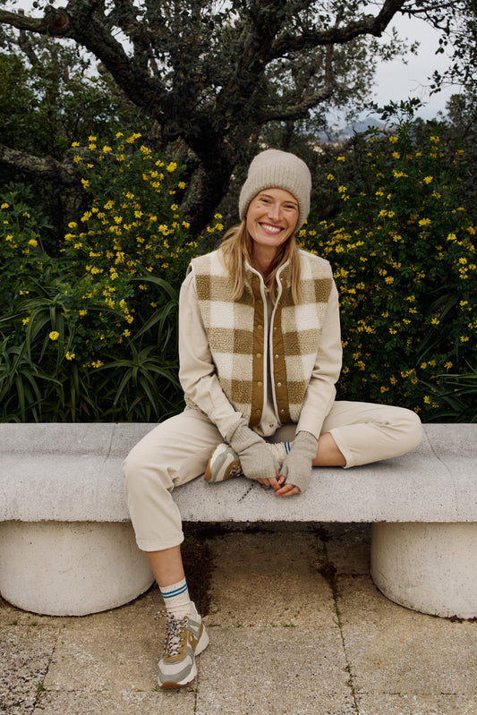 Teddy Plaid Vest St640 Oliva