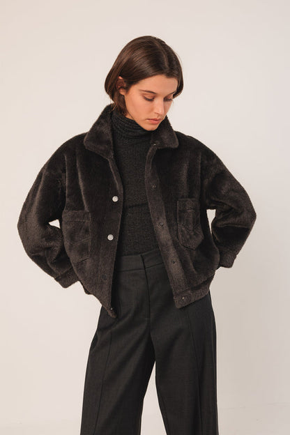Fur Jacket St650 Antracita