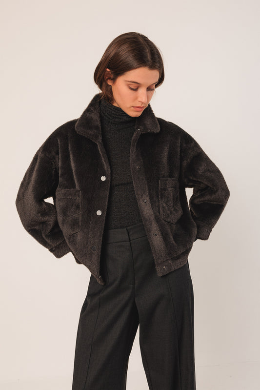 Fur Jacket St650 Antracita