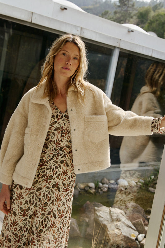 Fur Jacket St650 Crema
