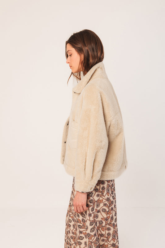Fur Jacket St650 Crema