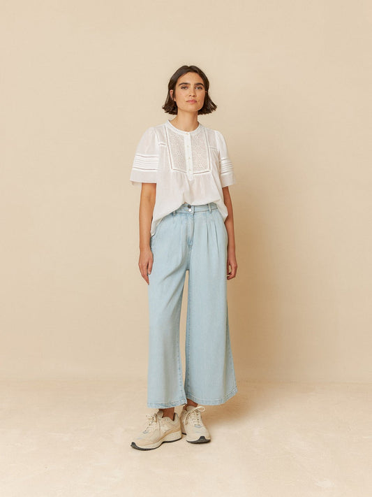 Denim Effect Pants Vf107 Tejano
