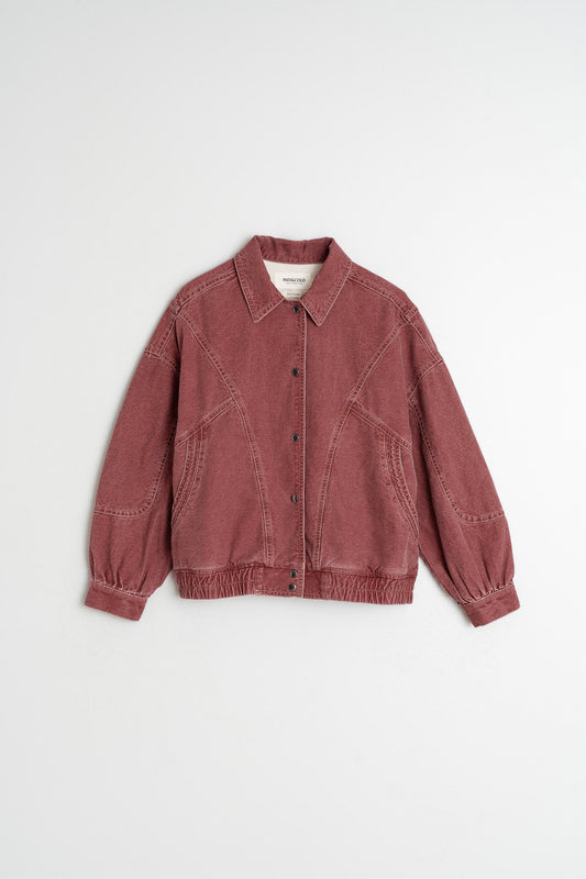 Washed Twill Jacket Vf260 Cereza