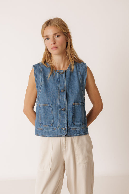Denim Gilet Vf305 Tejano