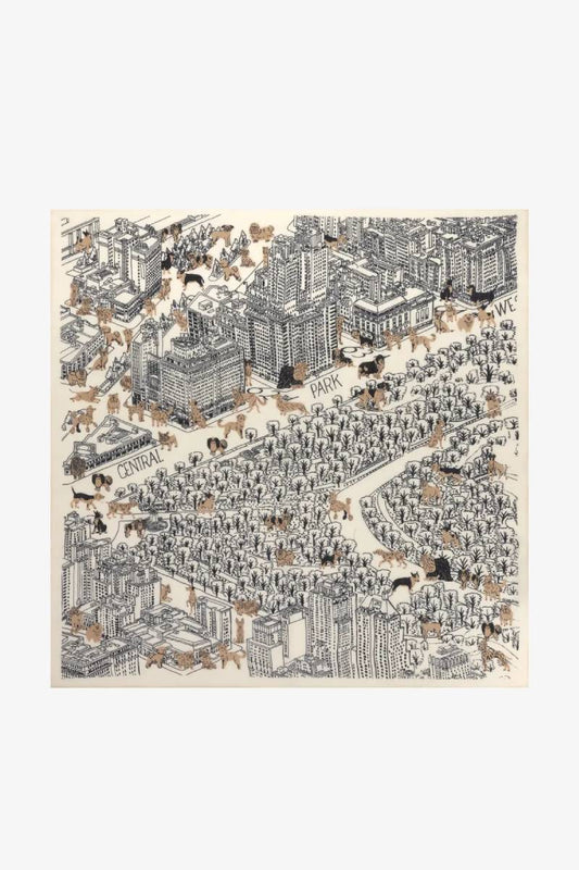 Inoui | Wool Square Scarf White