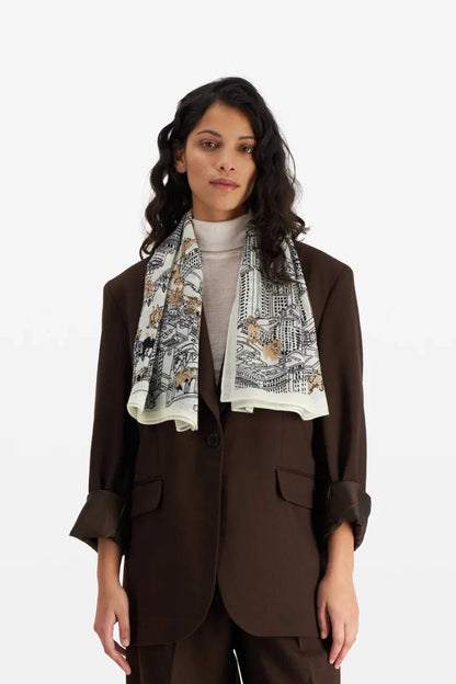 INOUI |  Wool Square Scarf White
