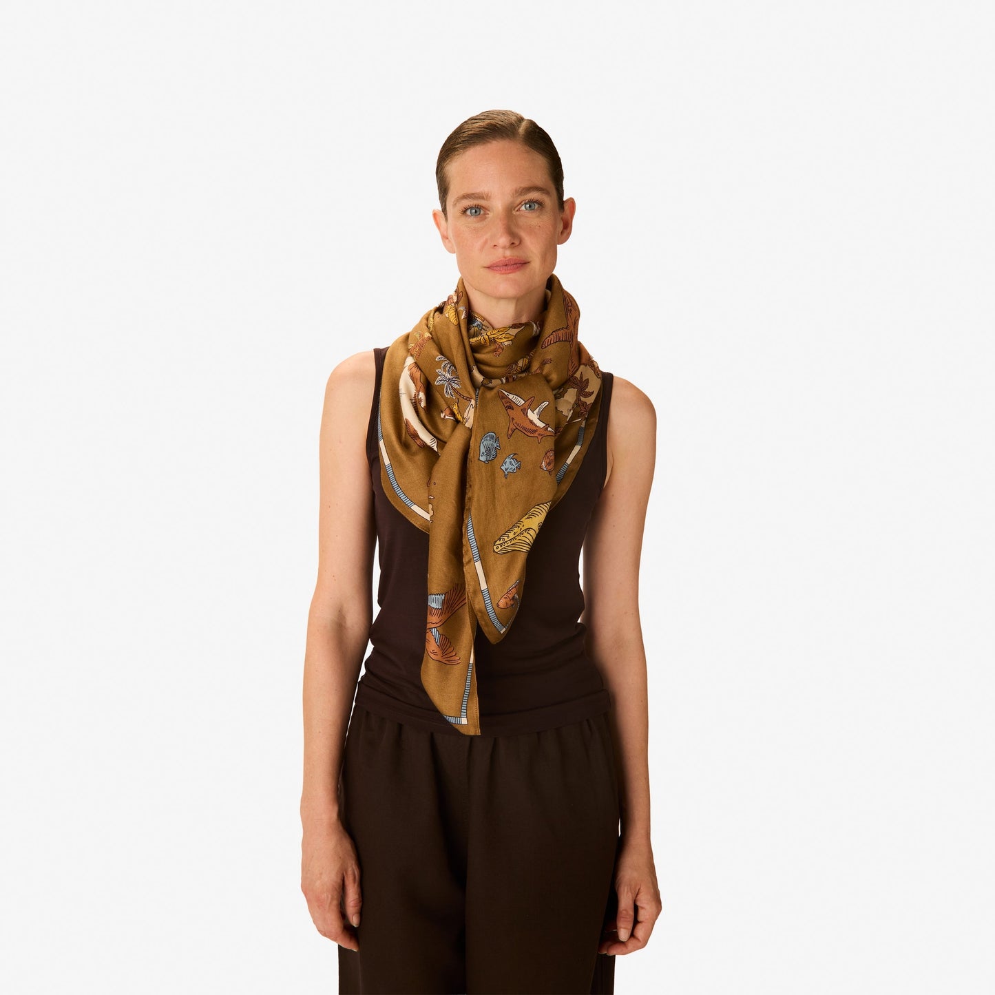 Scarf Ca231at15 Beige