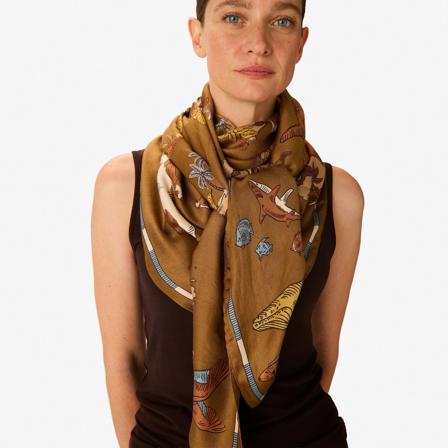 Scarf Ca231at15 Beige