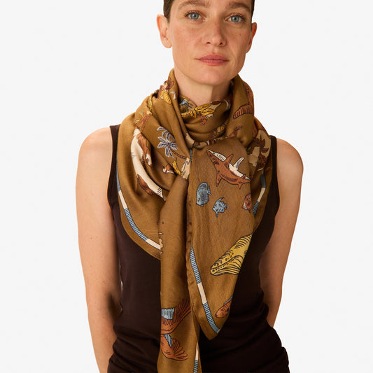 Scarf Ca231at15 Beige