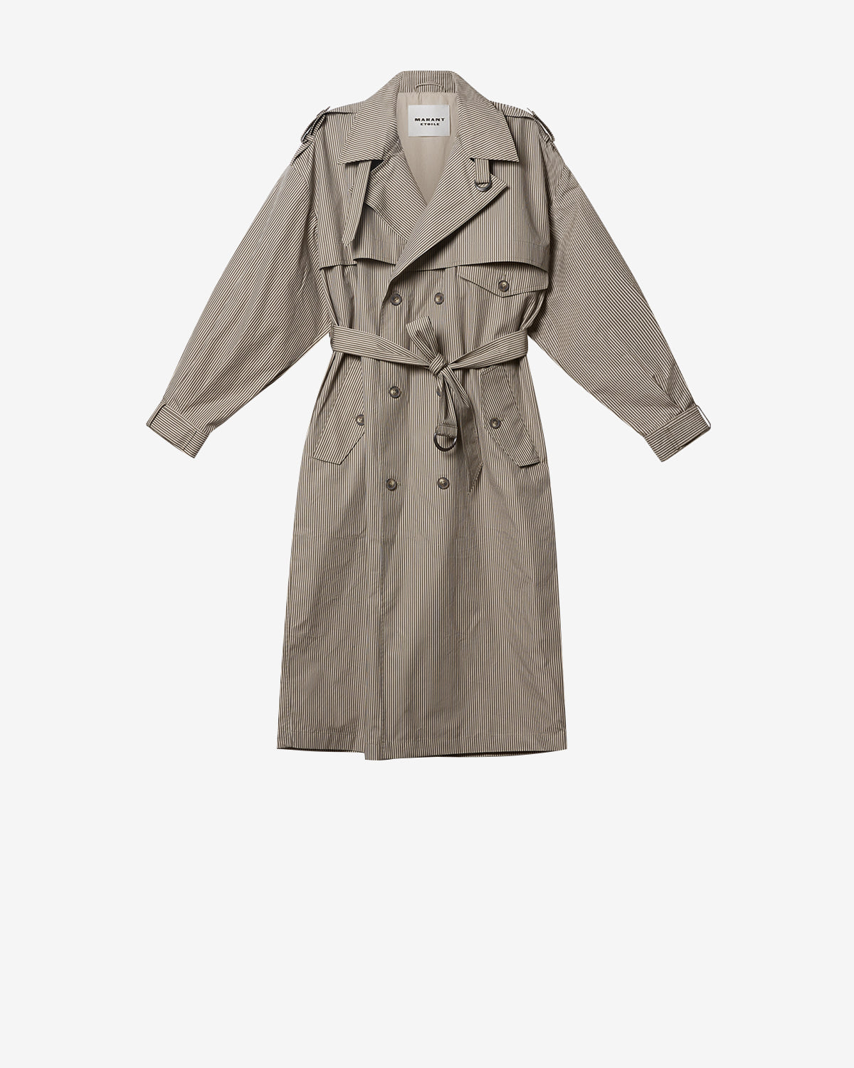 Etoile by Isabel Marant | Chilma Oversized Canvas Trench Coat - Beige-Khaki
