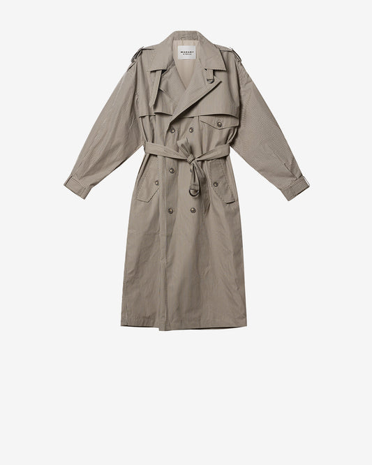 Etoile by Isabel Marant | Chilma Oversized Canvas Trench Coat - Beige-Khaki