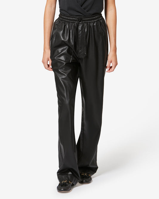 Etoile by Isabel Marant | Nereane Wide-Leg Faux Leather Pants Black