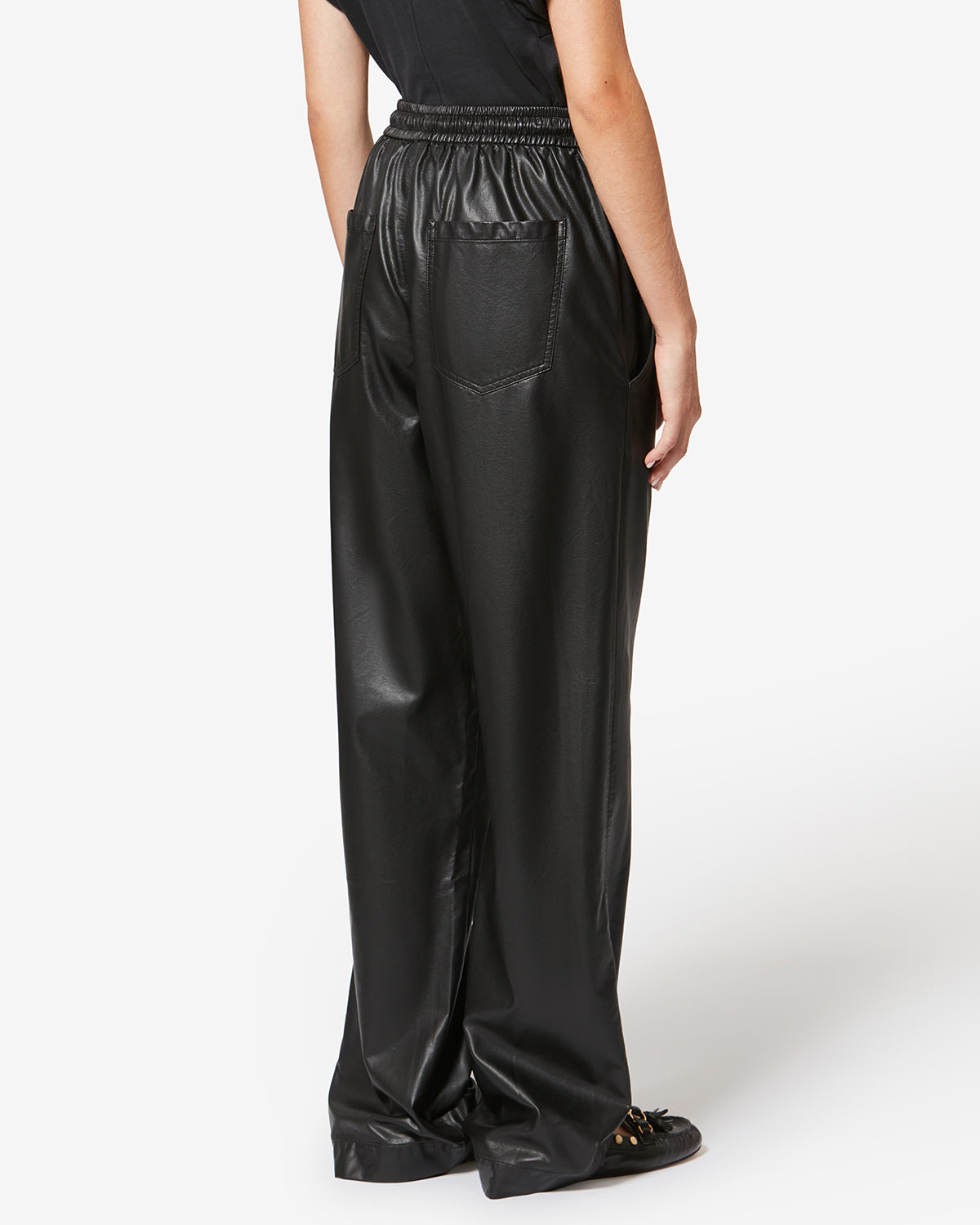 Etoile by Isabel Marant | Nereane Wide-Leg Faux Leather Pants Black