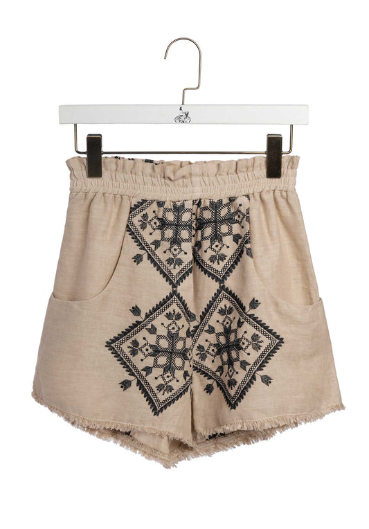 Shorts 210312 Beige-Black