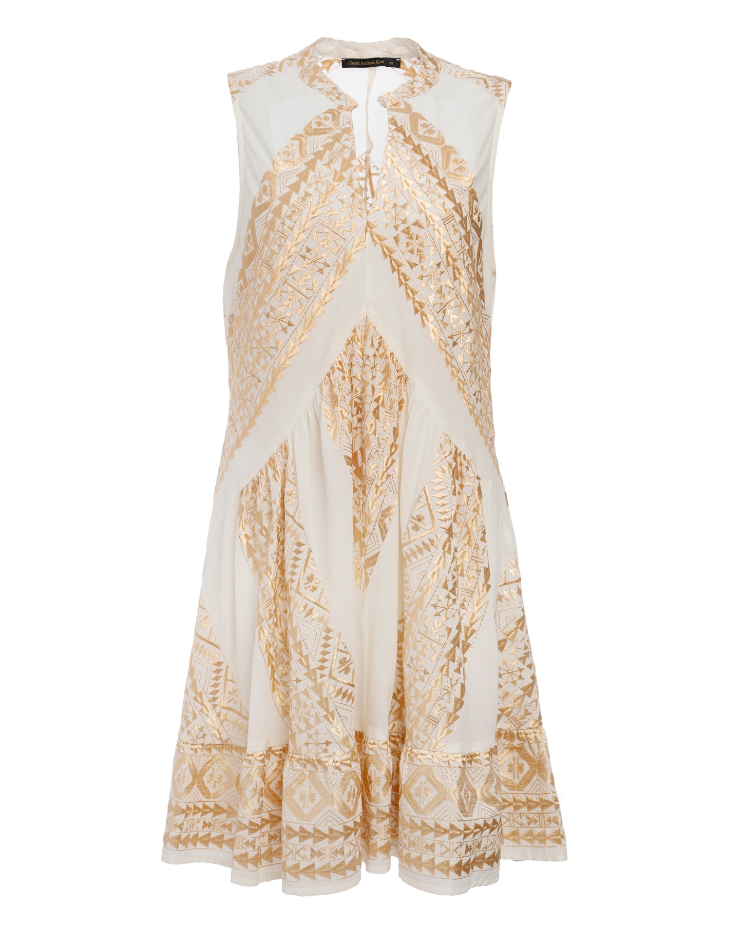 KORI | Sleeveless Triangle Cutout Dress - Natural Gold