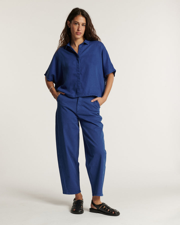LAB DIP | Deva Tencel Blouse - Outre-Mer Blue