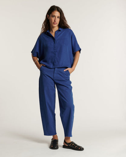 LAB DIP | Deva Tencel Blouse - Outre-Mer Blue