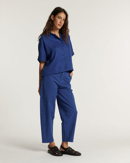 LAB DIP | Deva Tencel Blouse - Outre-Mer Blue