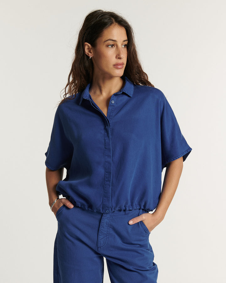 LAB DIP | Deva Tencel Blouse - Outre-Mer Blue