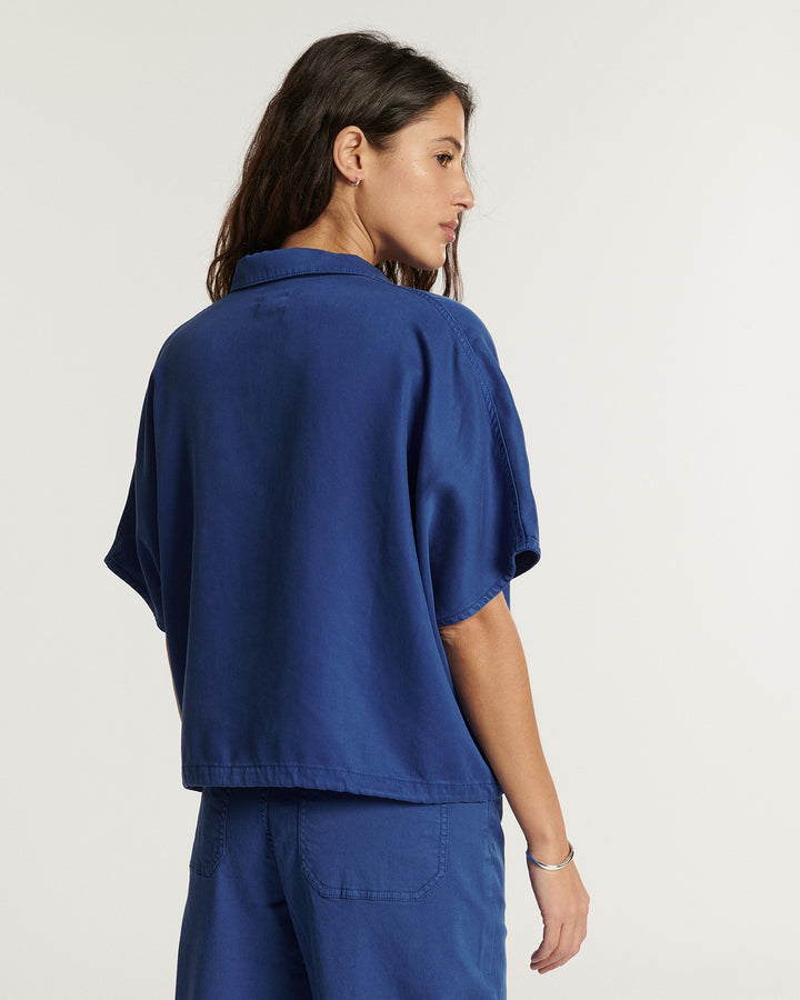 LAB DIP | Deva Tencel Blouse - Outre-Mer Blue