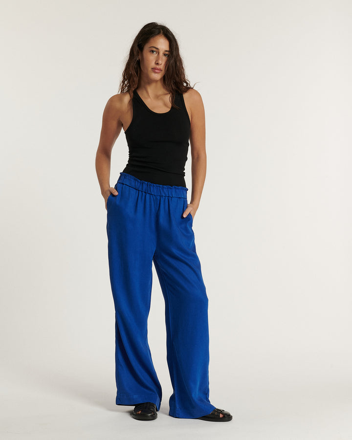 LAB DIP | Napa Tencel Wide-Leg Pant - Outre-Mer Blue