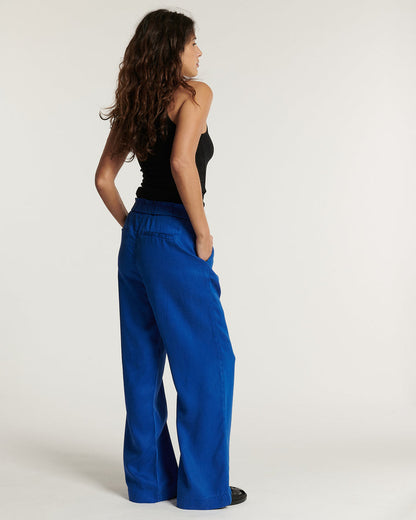 LAB DIP | Napa Tencel Wide-Leg Pant - Outre-Mer Blue