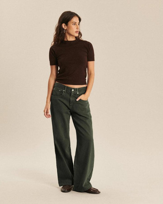 Lab Dip | River Denim Dye - Relaxed Boyfriend Jeans Moss